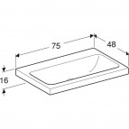 Geberit iCon Light izlietne, balta, 75x48 cm 2