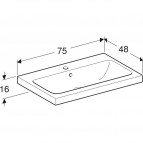 Geberit iCon Light izlietne, balta, 75x48 cm 2