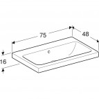 Geberit iCon Light izlietne, balta, 75x48 cm 2