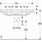 Geberit iCon Light izlietne, balta, 90x48 cm 5