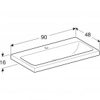 Geberit iCon Light izlietne, balta, 90x48 cm 2