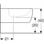 Geberit iCon sienas bidē, gludām sānu malām, balts 3