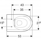 Geberit iCon sienas tualetes pods slēgta forma, Rimfree, balts 8