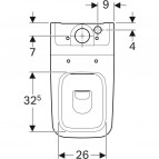 Geberit iCon Square grīdas tualetes pods, rimfree, balts 2