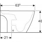 Geberit iCon Square grīdas tualetes pods, rimfree, balts 3