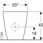 Geberit iCon Square grīdas tualetes pods, universāls izvads, balts 2