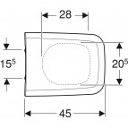 Geberit iCon Square tualetes poda vāks, balts 2