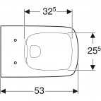 Geberit Selnova Square Rimfree piekaramis pods, balts 3