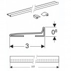 Geberit ūdens savākšanas profils, ner. tērauds L=114 cm 4