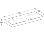 Geberit Smyle Square dubultizlietne, 120x48 cm 2