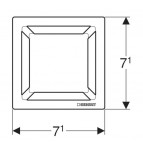 Geberit trapa reste kvadrātveida 8x8 cm, matēts tērauds 2