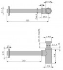 Giulini design izlietnes sifons, melns matēts 2