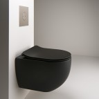 Glomp tualetes pods 51x36,5 cm, ar vāku NoRim ar Soft Close, melns 2