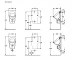 Architectura Siphonic pisuārs 360x620 mm, slēpts ūdens pievads, Balts 7