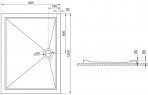 Goliat Душевой поддон 120x90 cm 3