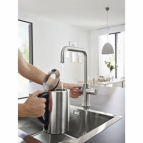 Grohe Blue Home virtuves maisītājs ar filtru un dzesētāju 10