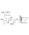 Grohe piekaramā poda pieslēguma komplekts DN90 2