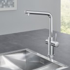 Grohe Red Duo virtuves maisītājs ar boileri, hroms 5