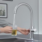 Grohe Red Duo virtuves maisītājs ar boileri, hroms 7