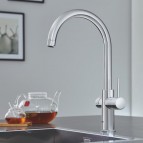 Grohe Red Duo virtuves maisītājs ar boileri, hroms 8