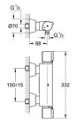 Grohetherm 2000+ dušas termostatmaisītājs 2