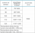 GUNDA PLUS Dušas durvis 120 3