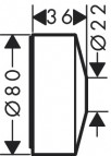 Hansgrohe AXOR ONE pagarinājuma vāks, hroms 2