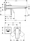 Hansgrohe Metropol izlietnes jaucējkrāns 225 mm, hroms 4