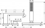 Hansgrohe Tecturis E 3 - caurumu maisītājs uz vannas malas, hroms 2
