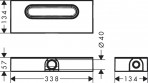 Hansgrohe uBox universal Base dušas sifons bez restes, DN40, Flat 2