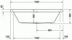 Happy D 2 vanna 180x80 cm 3