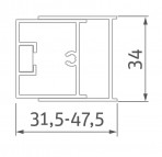 HI PI2+HI SET/1000 Dušas durvis uzstādīšanai nišā 5