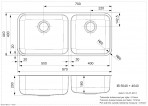 IB (L) 5040+4040 integrētā virtuves izlietne 2