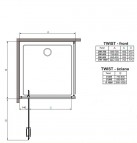 Twist DWJ 80x80 dušas kabīne  5