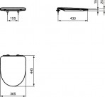 Ideal Standard  Kompleks WC I.life A pods Rimless + SC vāku + ramis 6