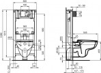 Ideal Standard  Kompleks WC I.life A pods Rimless + SC vāku + ramis 4