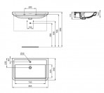 Ideal Standard Calla Vannas istabas izlietne 865 x 540 x 175 mm, Balta 11