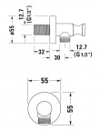 Duravit dušas izvads/turētājs no sienas, Hroms 2