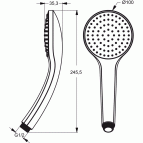 Ideal Standard Dušas klausule 100 mm 2