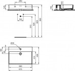 Ideal Standard Extra izlietne 60x45 cm, Balta 2