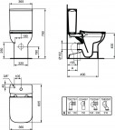 Ideal Standard I.LIFE A RimLs+ pods 4.5/3L + SC vāks, Balts   8