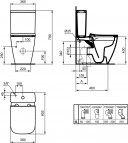 Ideal Standard I.LIFE S RimLs+ pods 4.5/3L + SC vāks, Balts   7