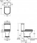 Ideal Standard Calla pods ar cisternu + soft close vāks, Balts 6