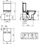 Ideal Standard I.LIFE A RimLs+ pods 4.5/3L + SC vāks, Balts   9