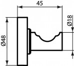 Ideal Standard IOM vannas istabas āķis, Hroms 4