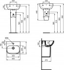 Ideal Standard Раковина i.life A 40x36x18 cm, белый 12