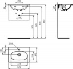 Ideal Standard Izlietne Tesi 53x45x16,5 cm, balts 3