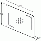 Ideal Standard spogulis 100 cm 2