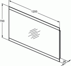 Ideal Standard spogulis 120 cm 2