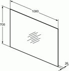 Ideal Standard spogulis 100 cm 2